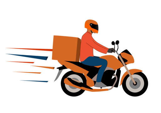 Motoboy de entrega da Pomodori